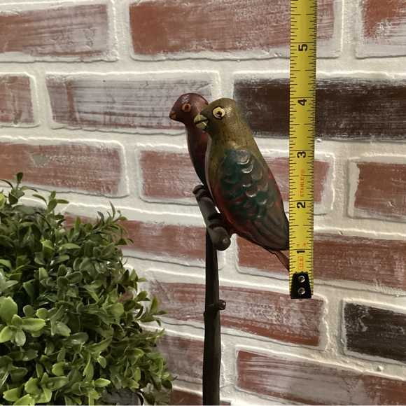 Metal Crafted Birds on a Perch - Beautiful Decor Piece - Bird Lovers Item - Picture 9 of 11